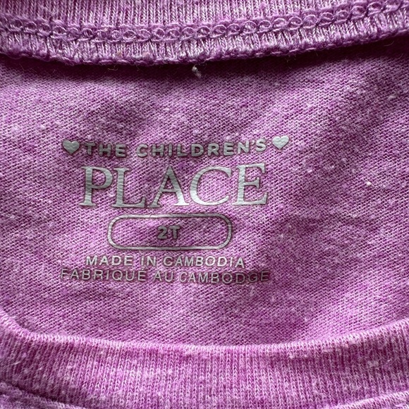 Children’s Place 2T Girls Short  Sleeve Graphic Tee Shirt - Picture 4 of 4